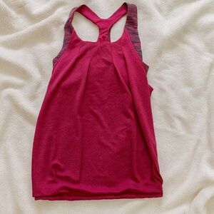 Ivivva by lululemon pink tank top with built in bra size 12 youth